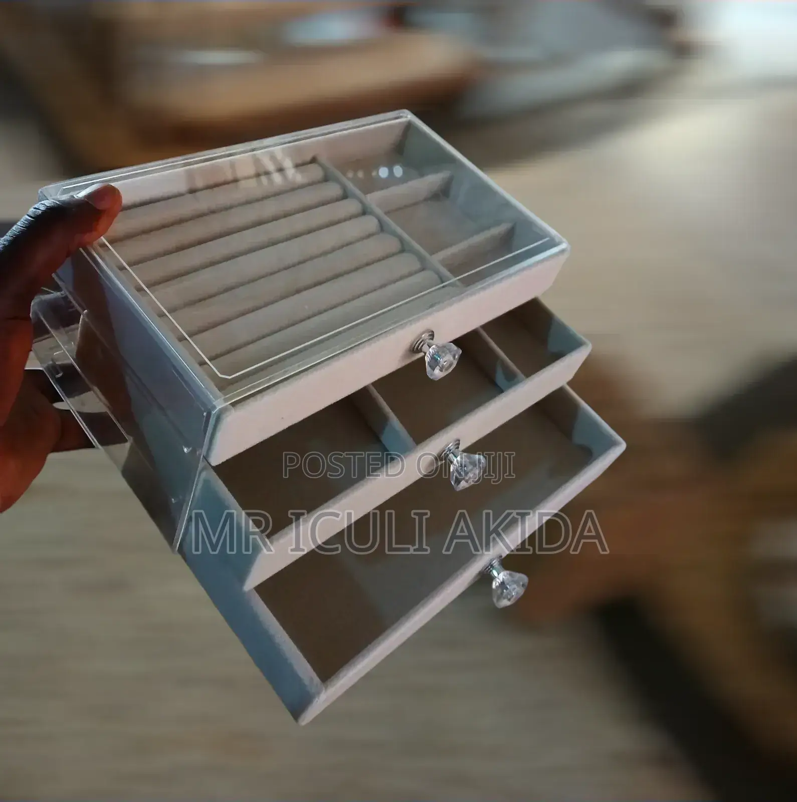 Portable Jewellery,Earring Simple Storage Box Organiser