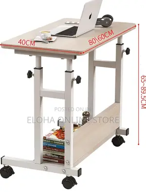 Height Adjustable Over Chair Bed Table Rolling Laptop Desk