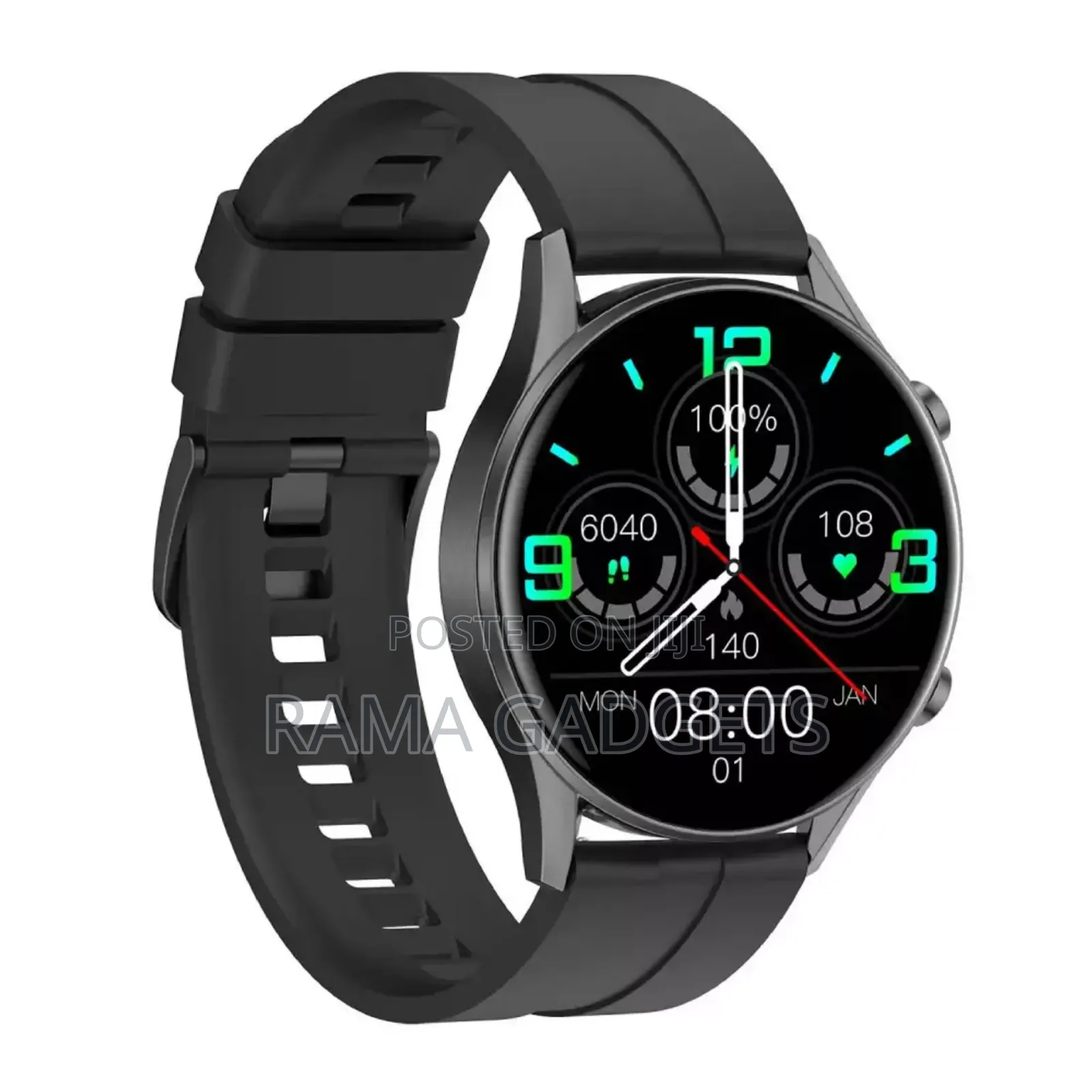Green Smart Watch ,Black GT FIT