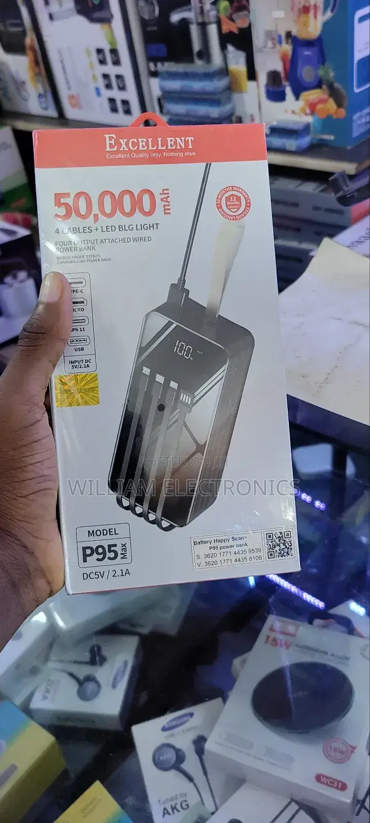 P95 Max Power Bank/Excellent Powerful Power Bank 50000mah