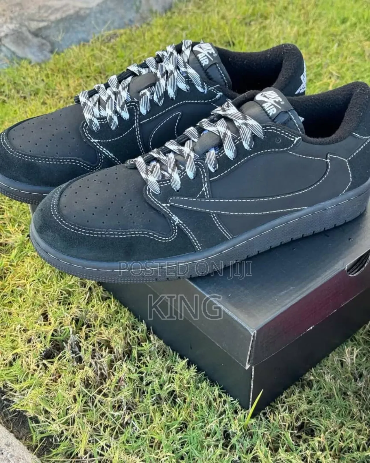 Actual Jordan 1 Low Travis Scott' Black Phantom