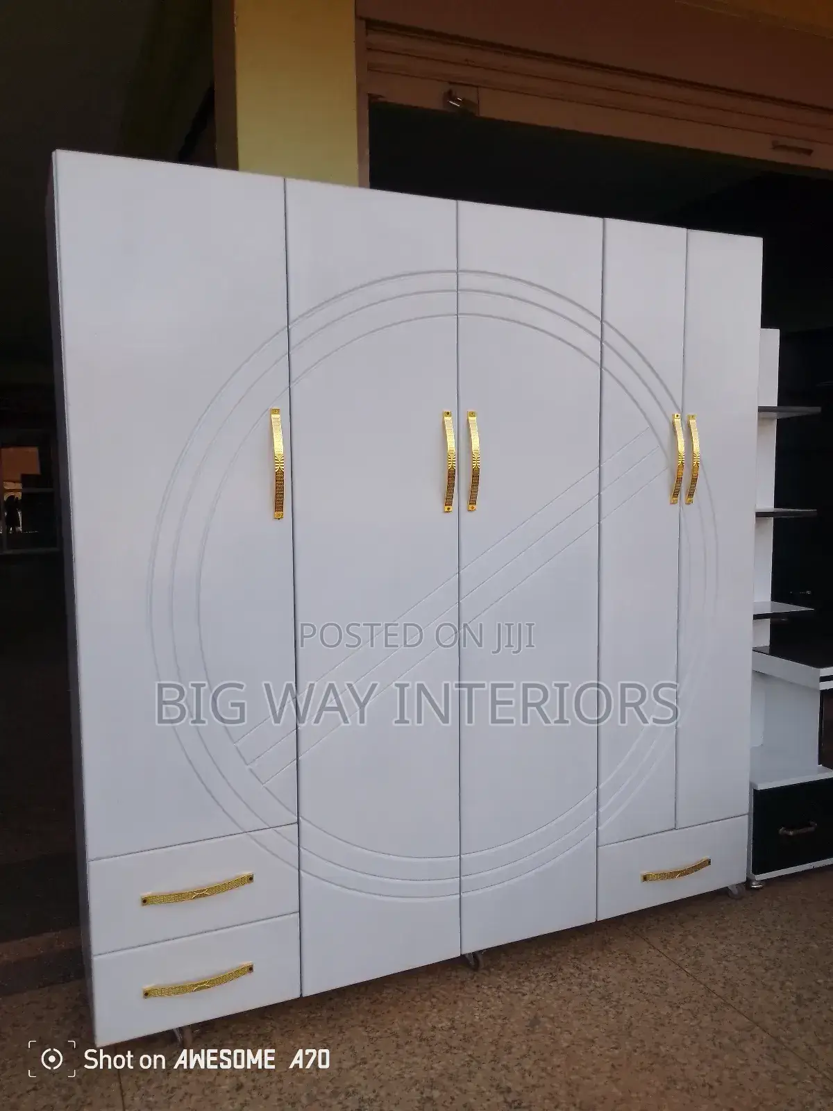 6x6 Feet White Wardrobe