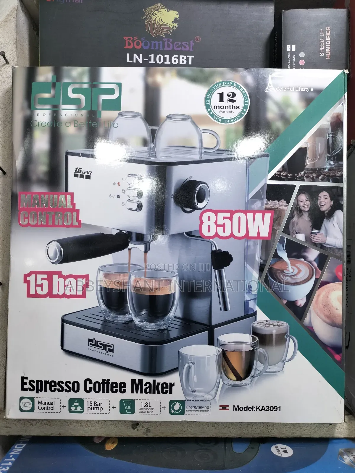 DSP Ka3028 Espresso Coffee Machine (850W, Silver)