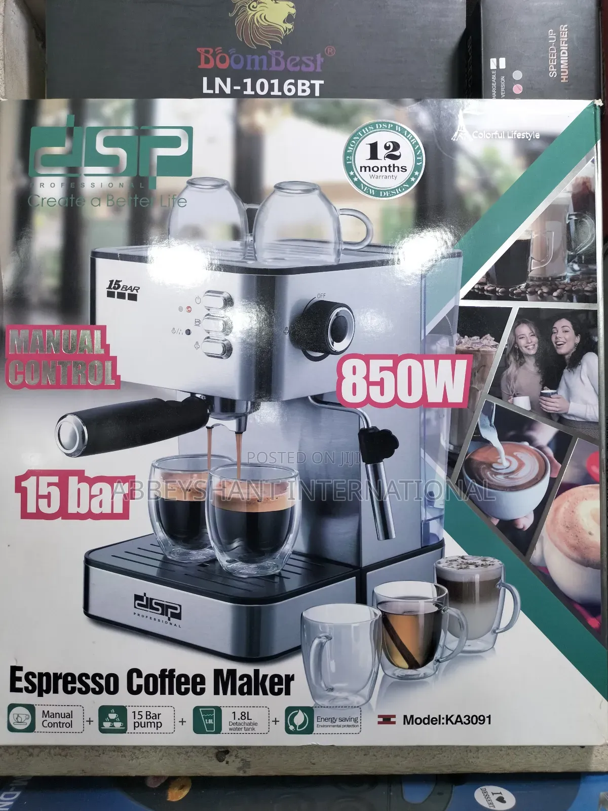 DSP Ka3028 Espresso Coffee Machine (850W, Silver)