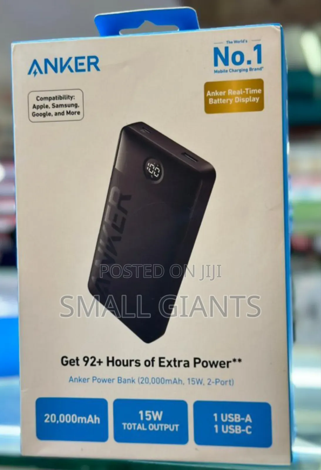 Anker - Power Bank (20,000mah, 15W, 2-Port)