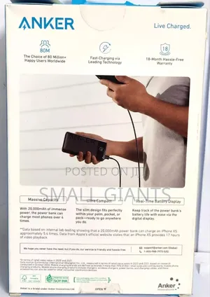 Anker - Power Bank (20,000mah, 15W, 2-Port)