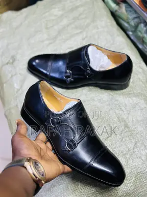 Black Double Buckle Formal/Gentle John Foster Oxford Shoes