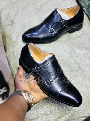 Black Double Buckle Formal/Gentle John Foster Oxford Shoes