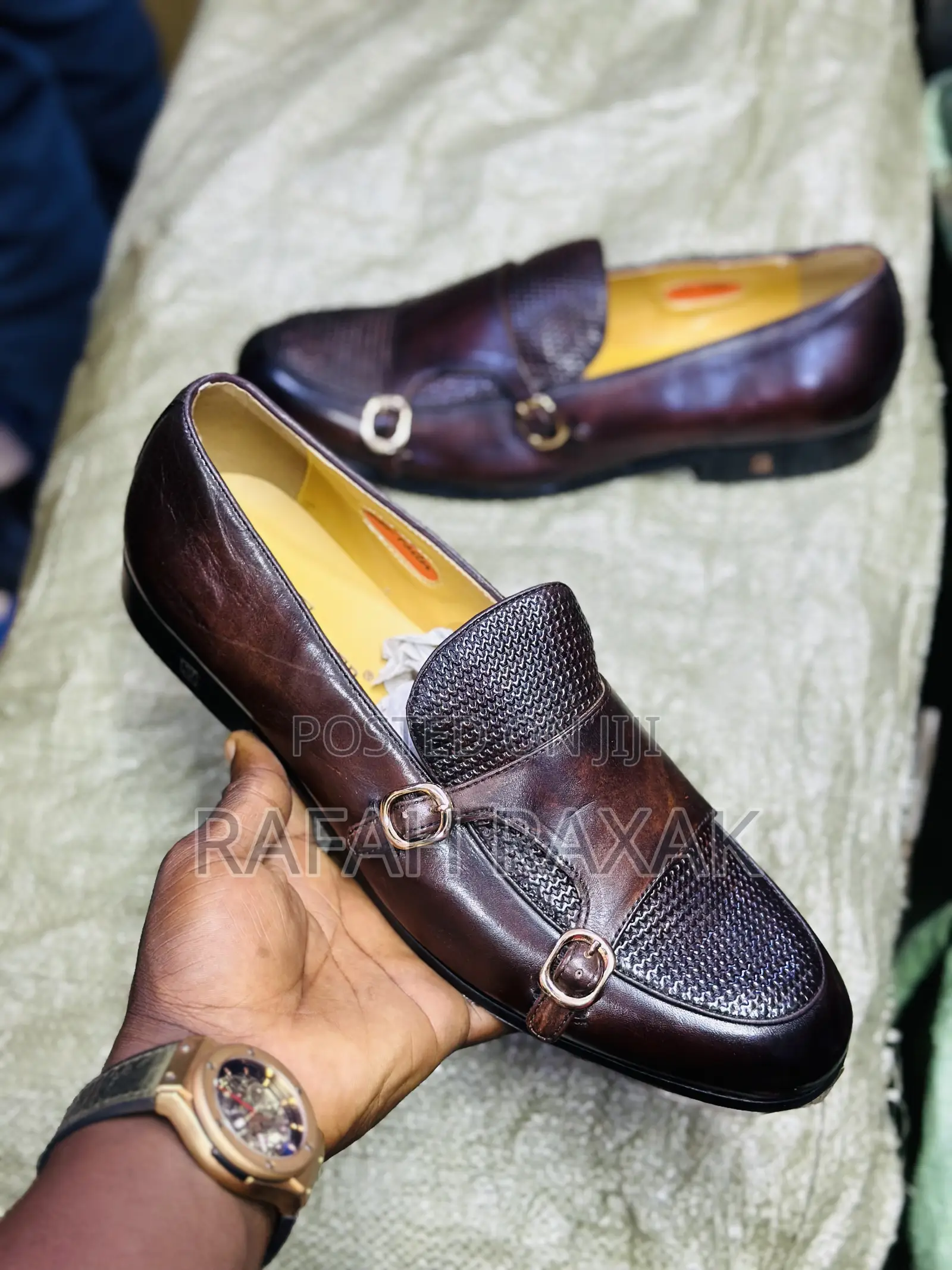 Original John Foster Gentle Leather Doublestrap Monk Shoes