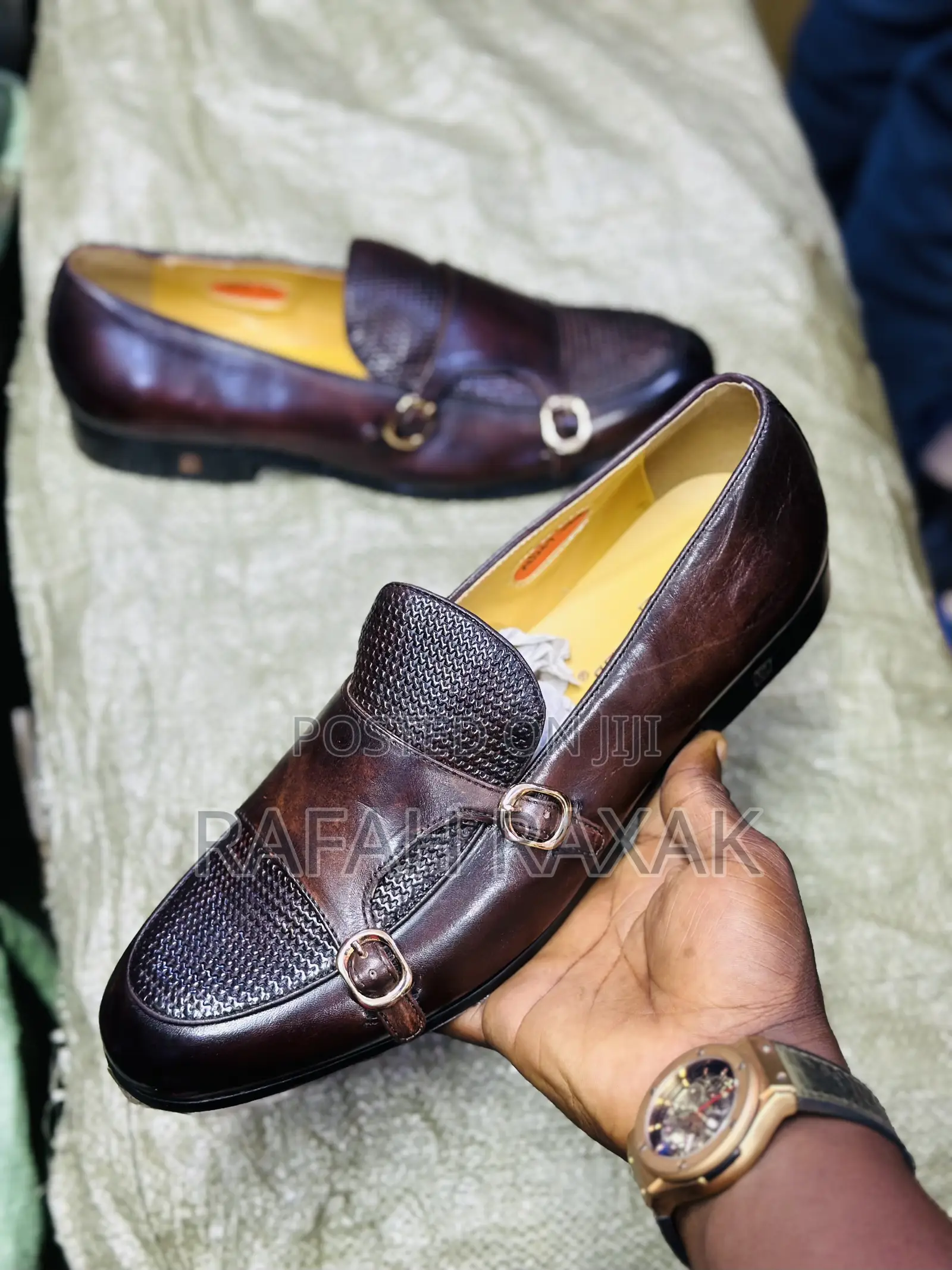 Original John Foster Gentle Leather Doublestrap Monk Shoes