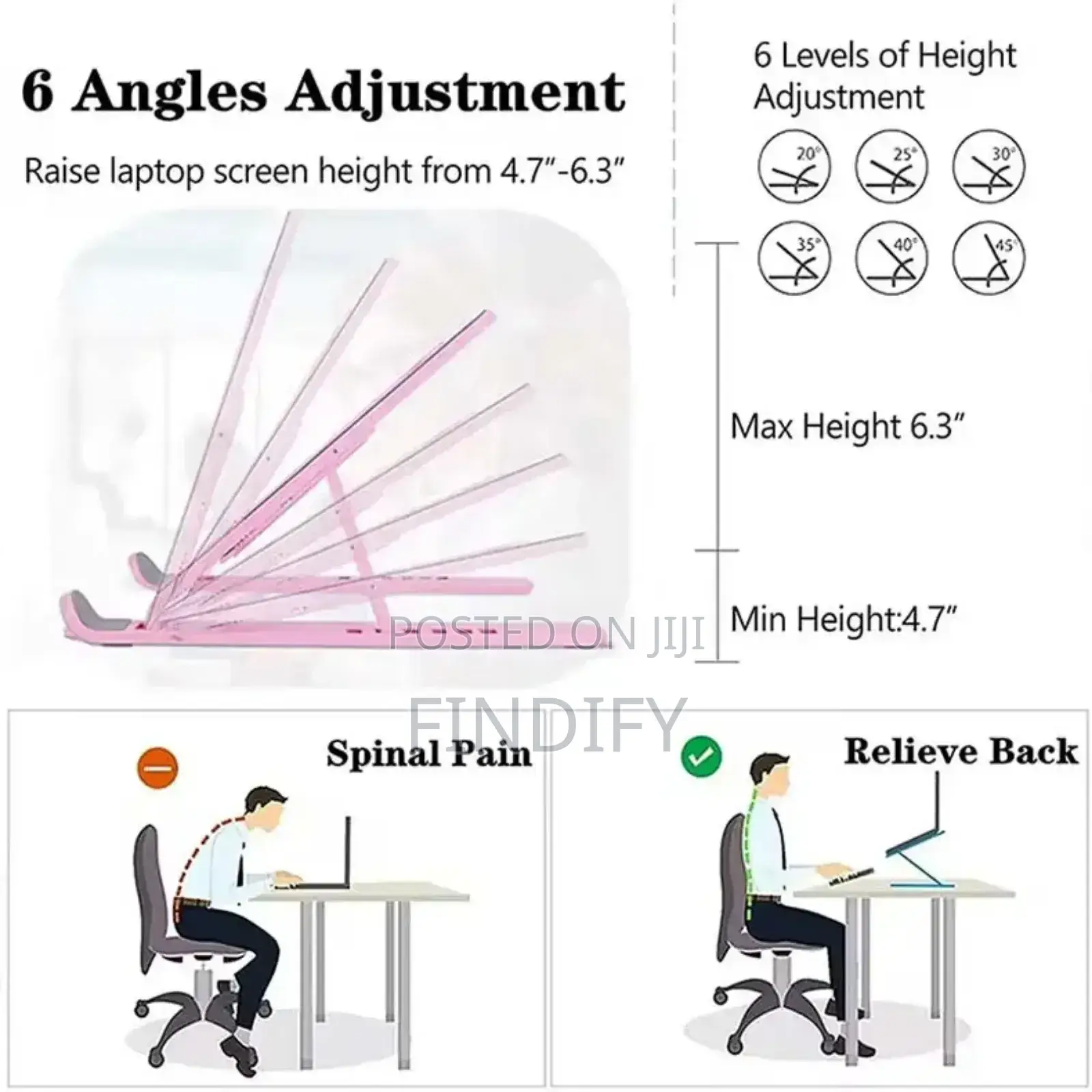 Portable Laptop Stand Adjustable Aluminum
Computer Stand