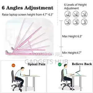 Portable Laptop Stand Adjustable Aluminum
Computer Stand