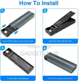 Type C Gen 2 M2 Enclosure Nvme Sata NGFF Case SSD Housing