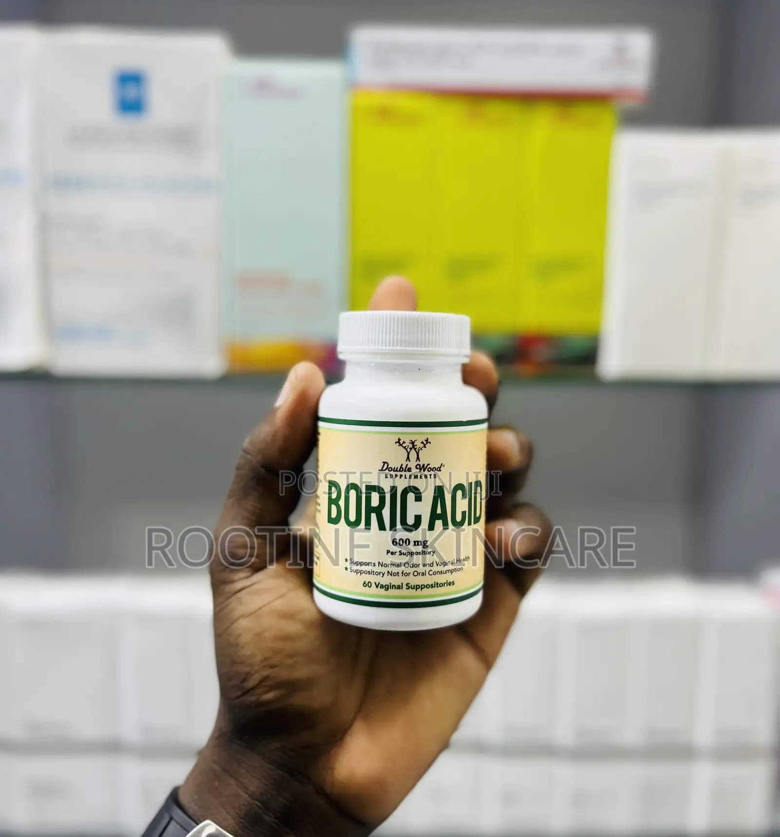 Double Wood Boric Acid 600mg Yeast Infections Treatment