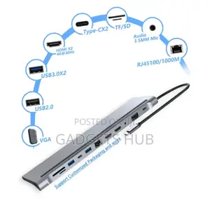 12 In 1 USB C Hub PD 87W Charging USB Hub 3.0
For Macbook