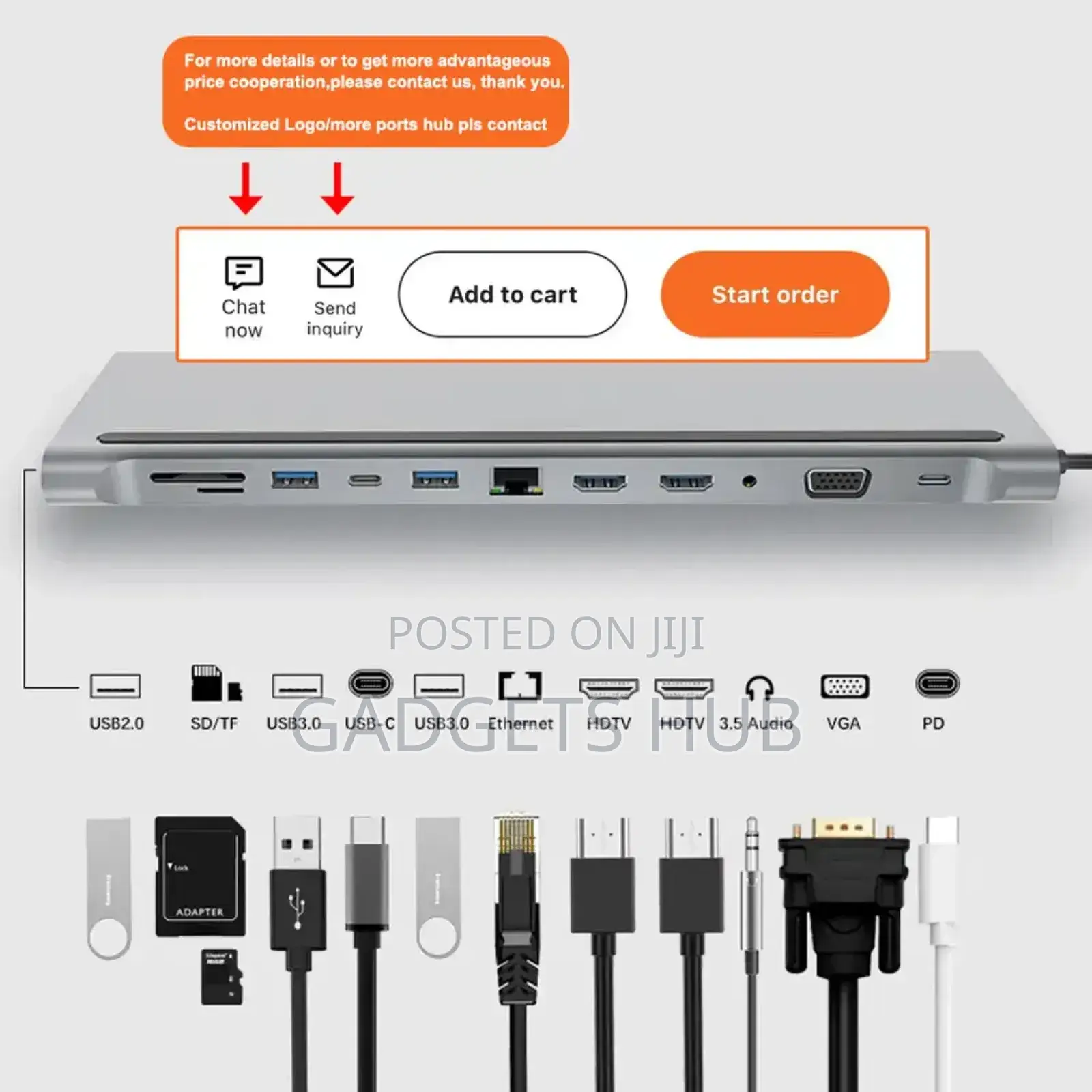12 In 1 USB C Hub PD 87W Charging USB Hub 3.0
For Macbook