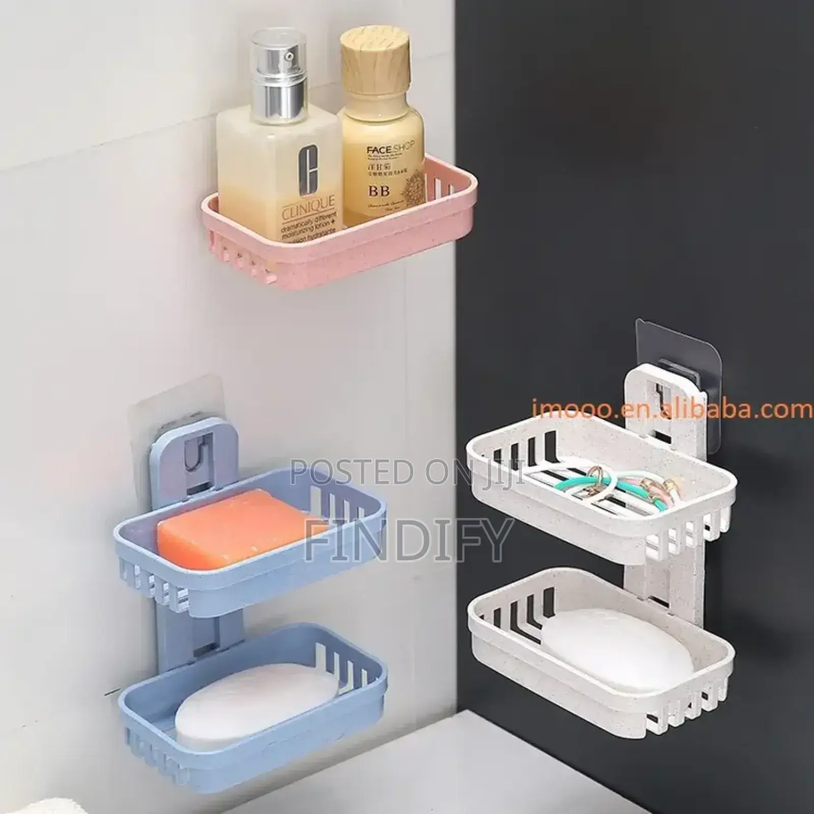 Bathroom Suction Cup Soap Dishes Plastic
Holders Wall-mount
