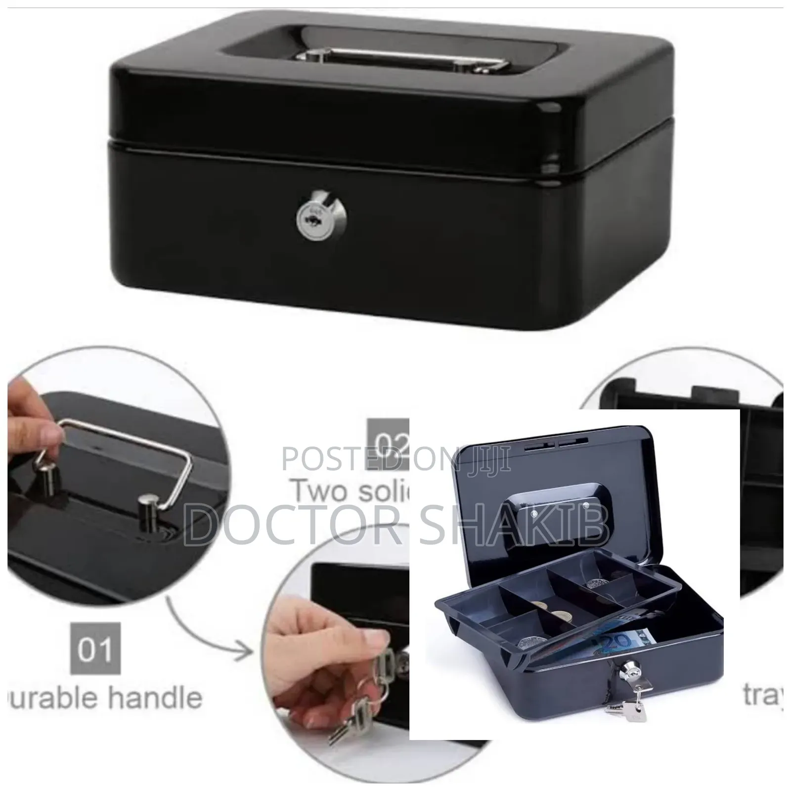 New Cash Box/ Money Safe With A Secure Lock