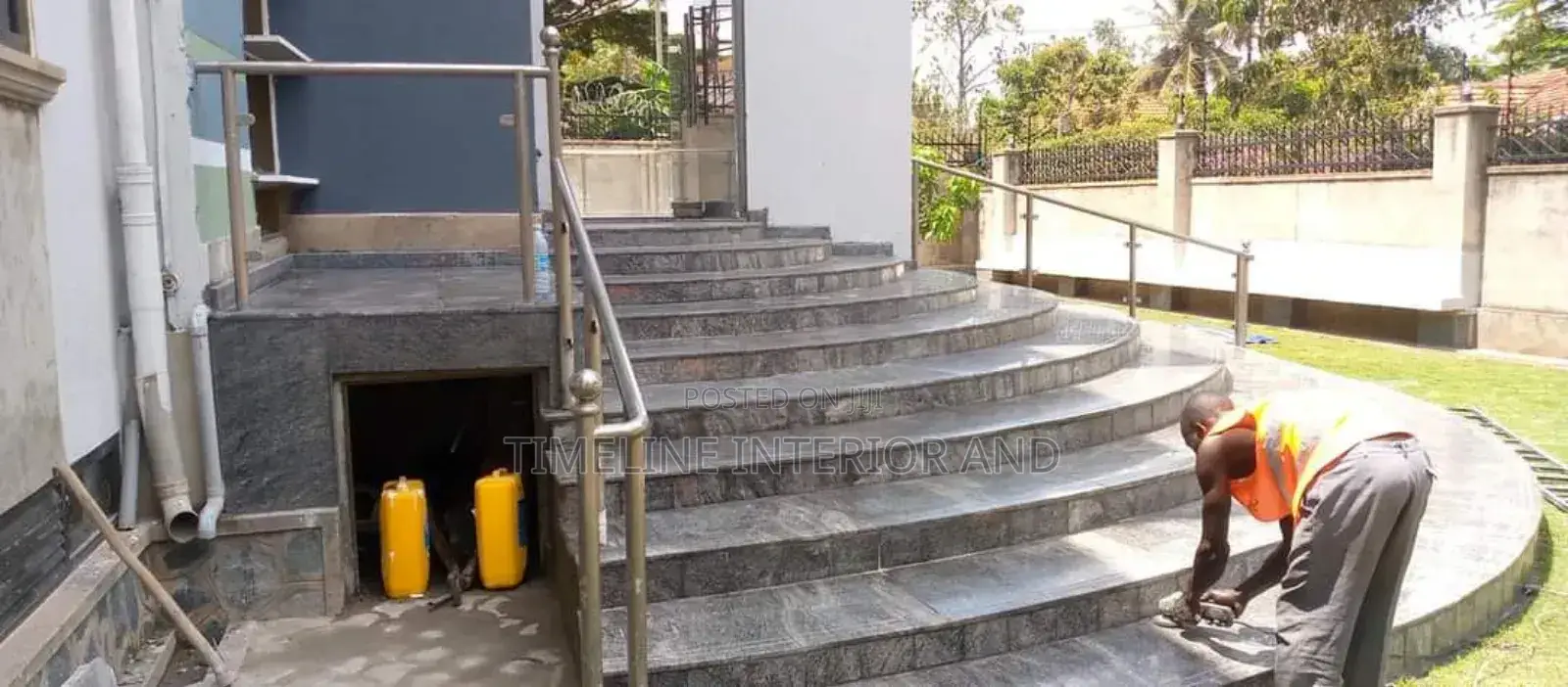 Granite Fixing on Stairs