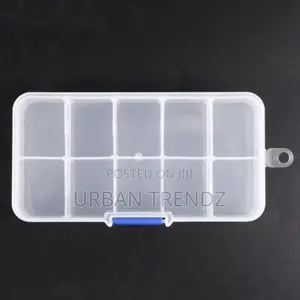 1 To 10 Compartment Plastic Storage Box Transparent