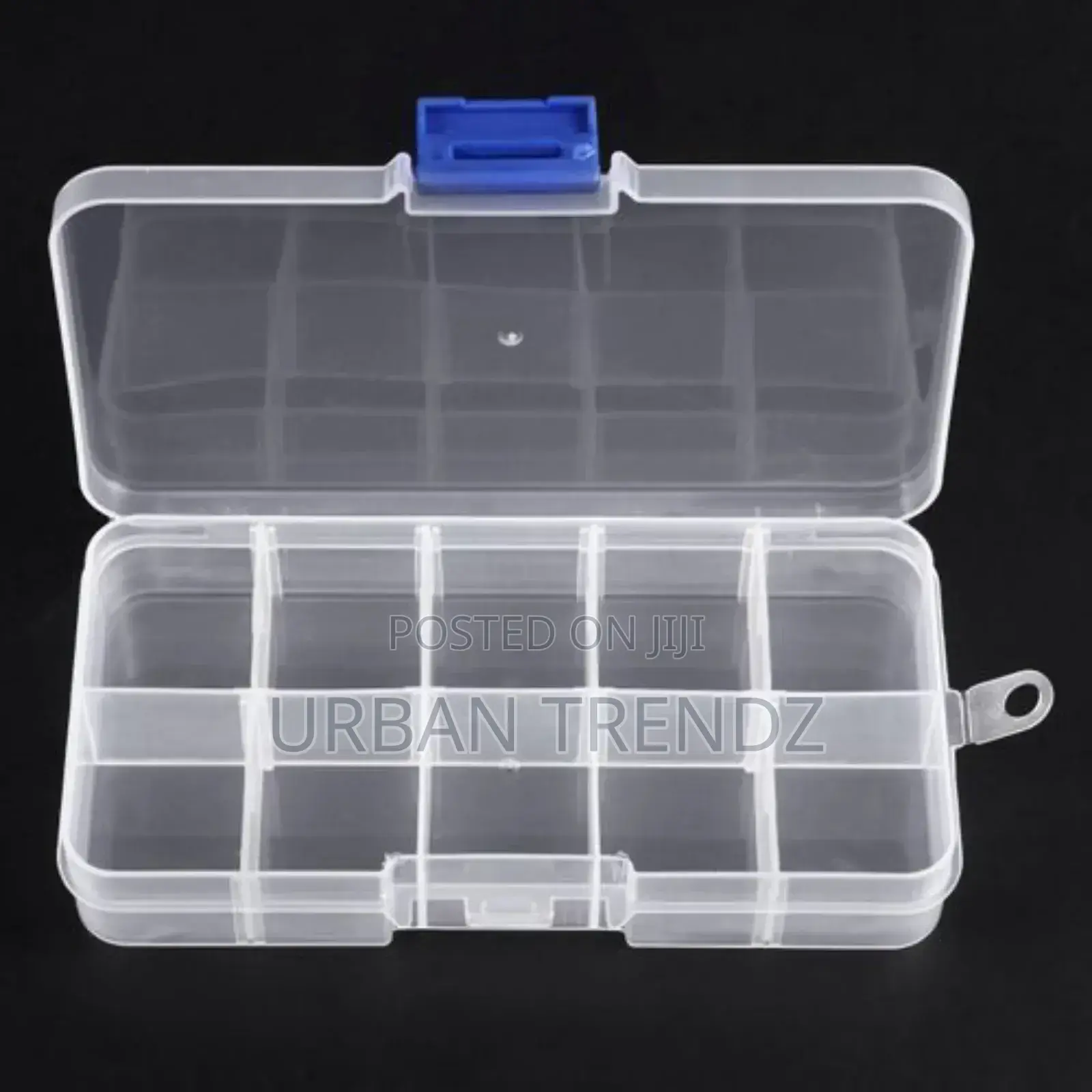 1 To 10 Compartment Plastic Storage Box Transparent