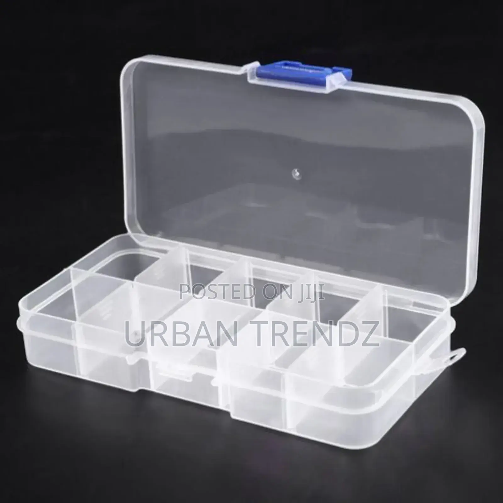 1 To 10 Compartment Plastic Storage Box Transparent