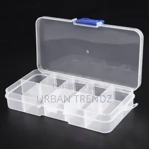 1 To 10 Compartment Plastic Storage Box Transparent