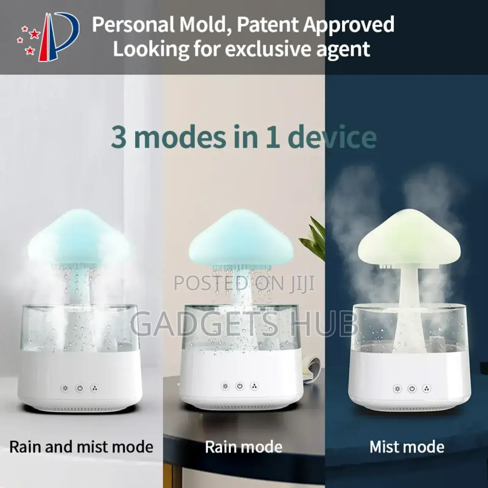 Mushroom Rain Electric Aroma Diffuser Colorful
Night Light