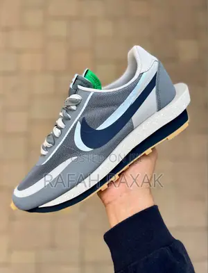 Original Cool Grey Nike Sacai X Clot X Ldwaffle Sneakers