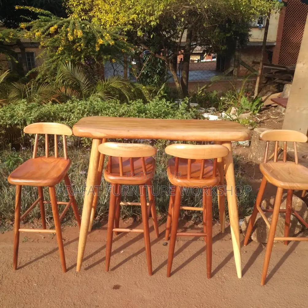 Afzelia Bar Counter Stool