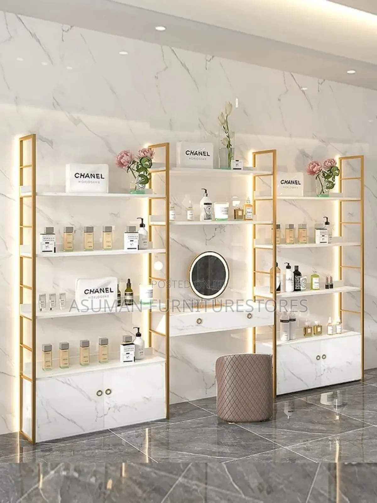 Modern Cosmetics Shelves Call Us On
