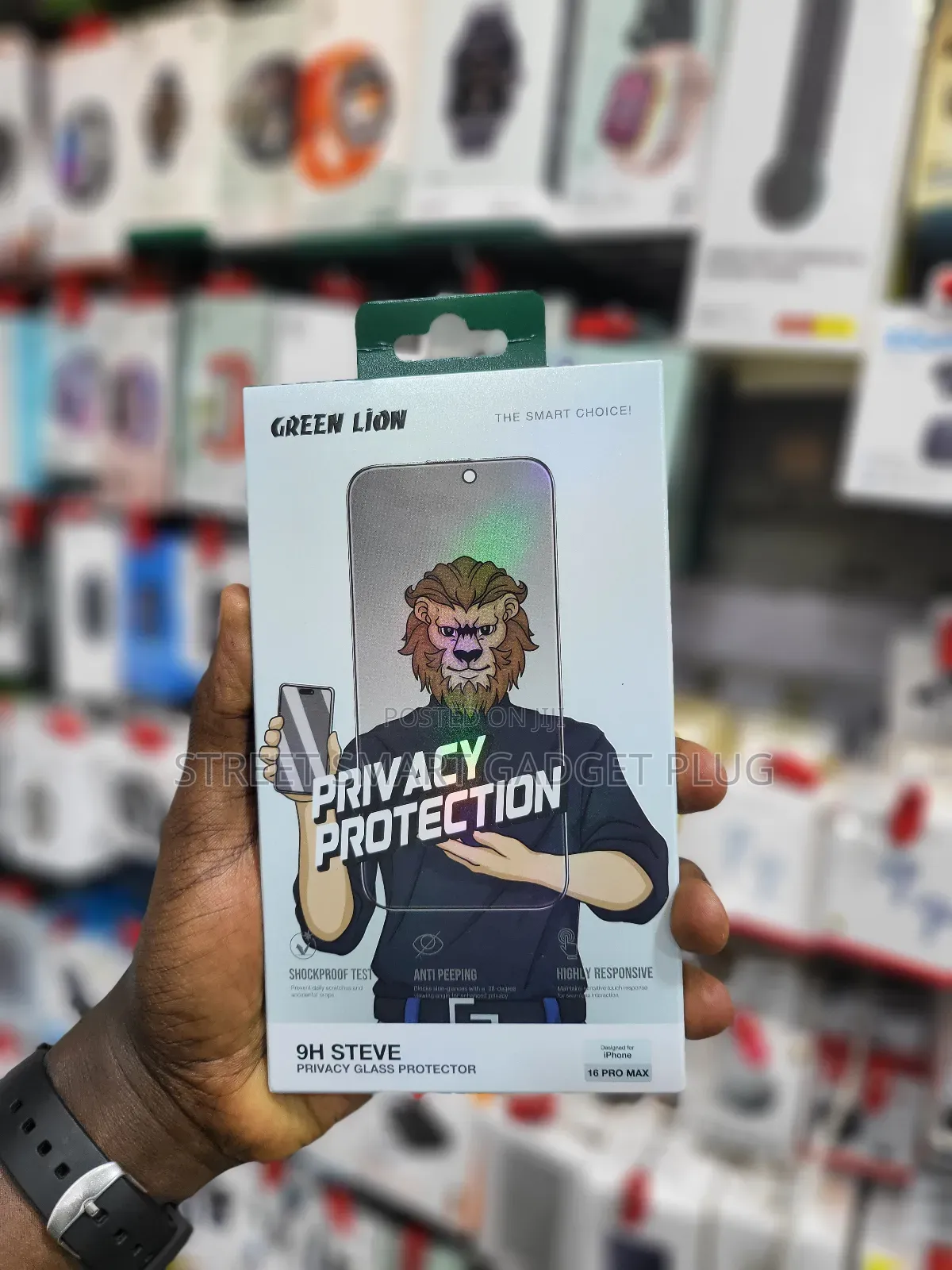 Greenlion iPhone 16 Privacy Screen Protectors 9H Steve