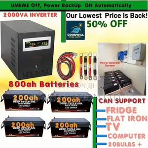 2000va Ups Inverter 800ah Batteries Power Back Up System