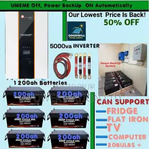 5000va UPS Inverter 1200ah Batteries Power Back Up System