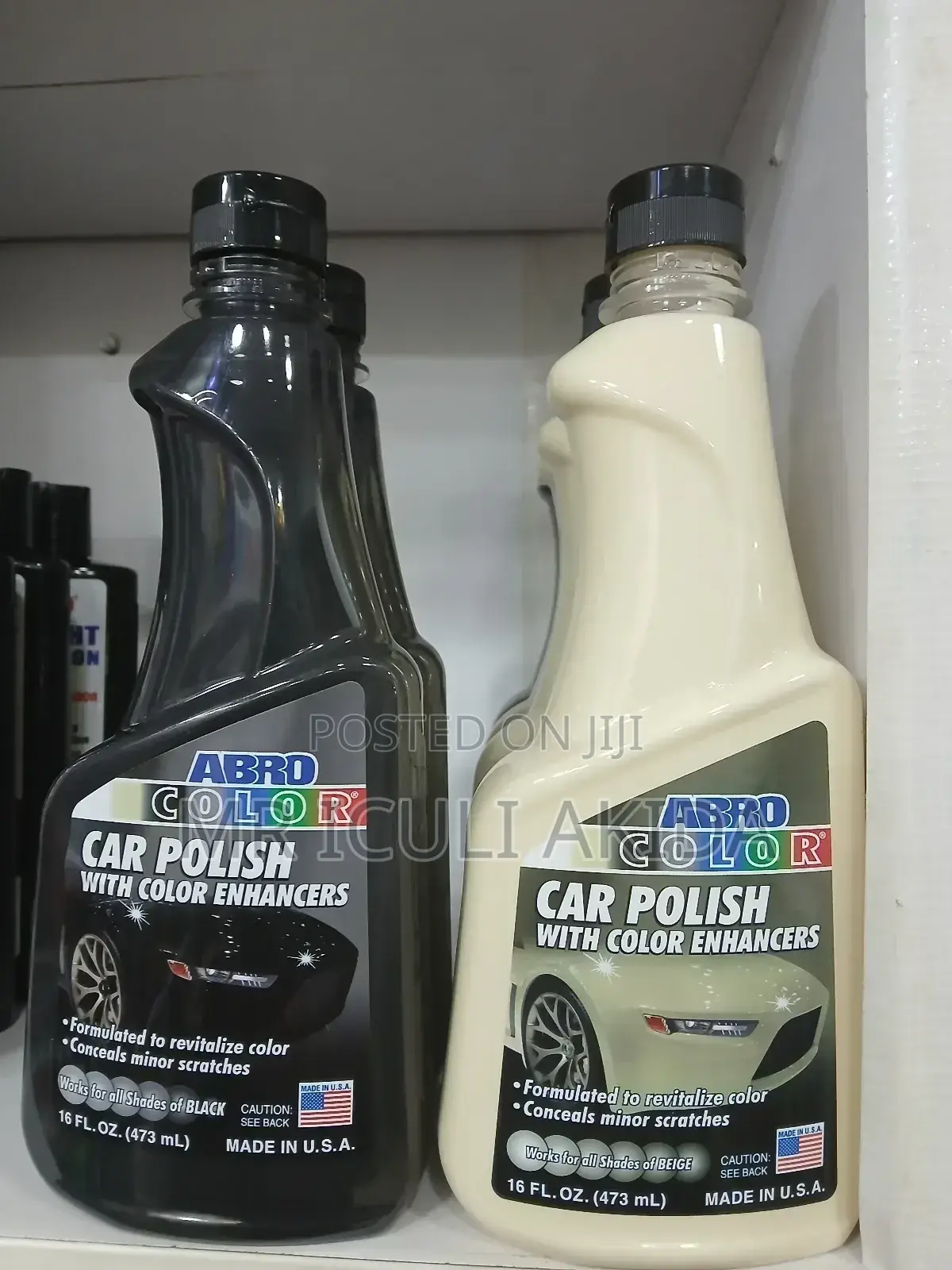487ml Abro Black, Cream Colour Car Polish WTH Light Enhencer