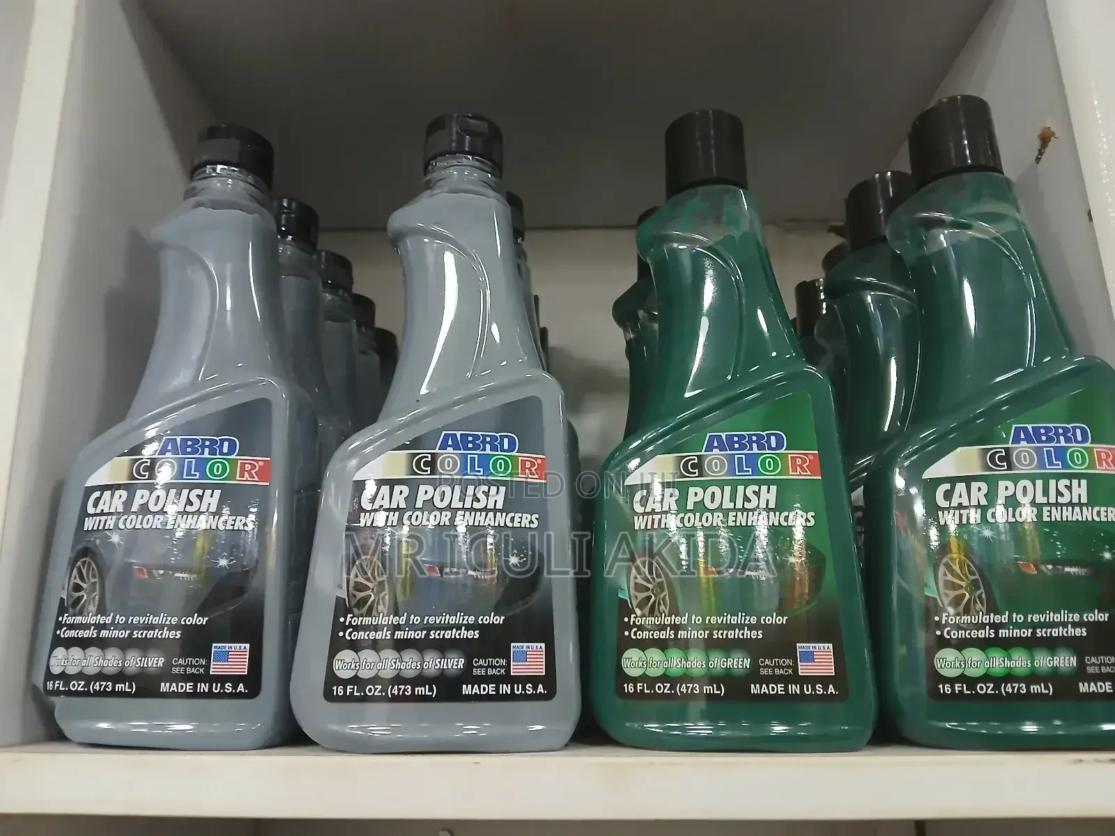 487ml Abro Grey,Green Colour Car Polish With Light Enhencers