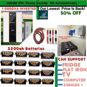 10000va Ups Inverter 3200ah Batteries Power Backup System