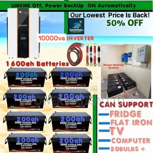 10kva UPS 28.4kw Batteries Power Back Up System