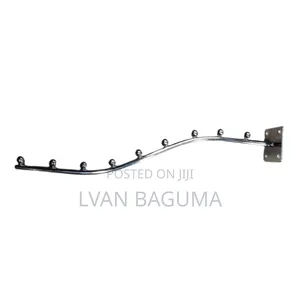 Boutique Curve Wall Rods With Hooks - 9 Hooks, Thin Body