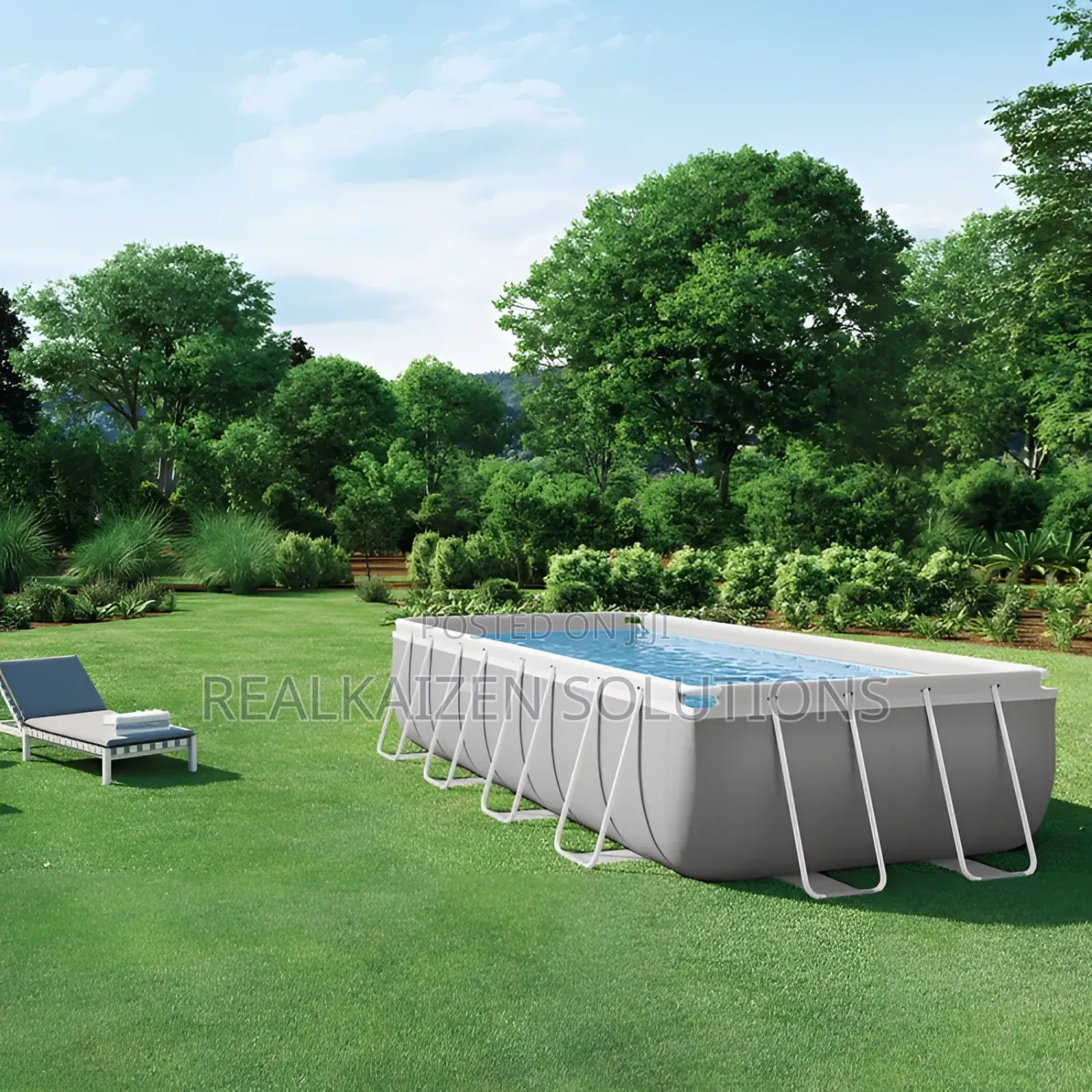 INTEX Prism Frame Premium Rectangular Swimming Pool Set 4.9m