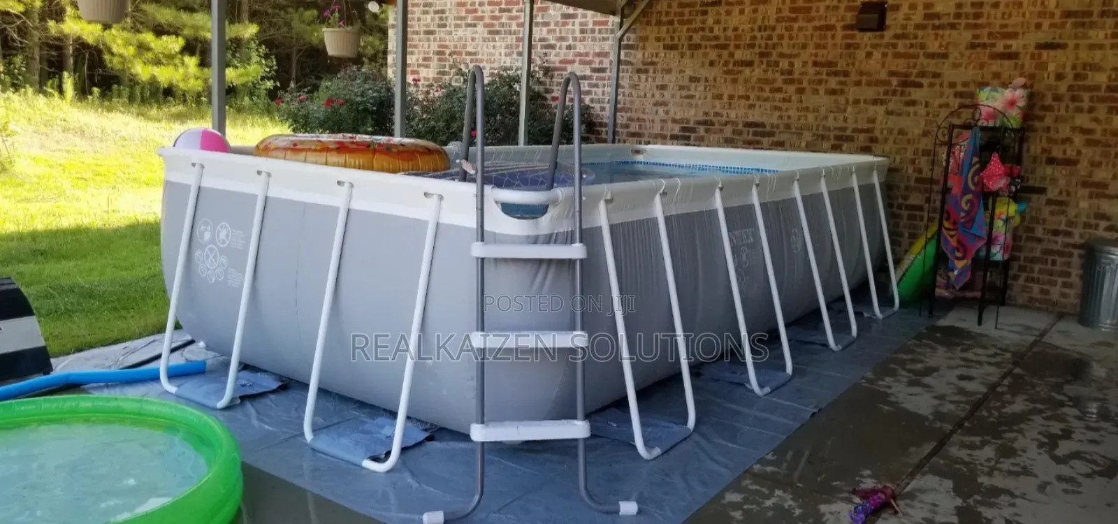 INTEX Prism Frame Premium Rectangular Swimming Pool Set 4.9m