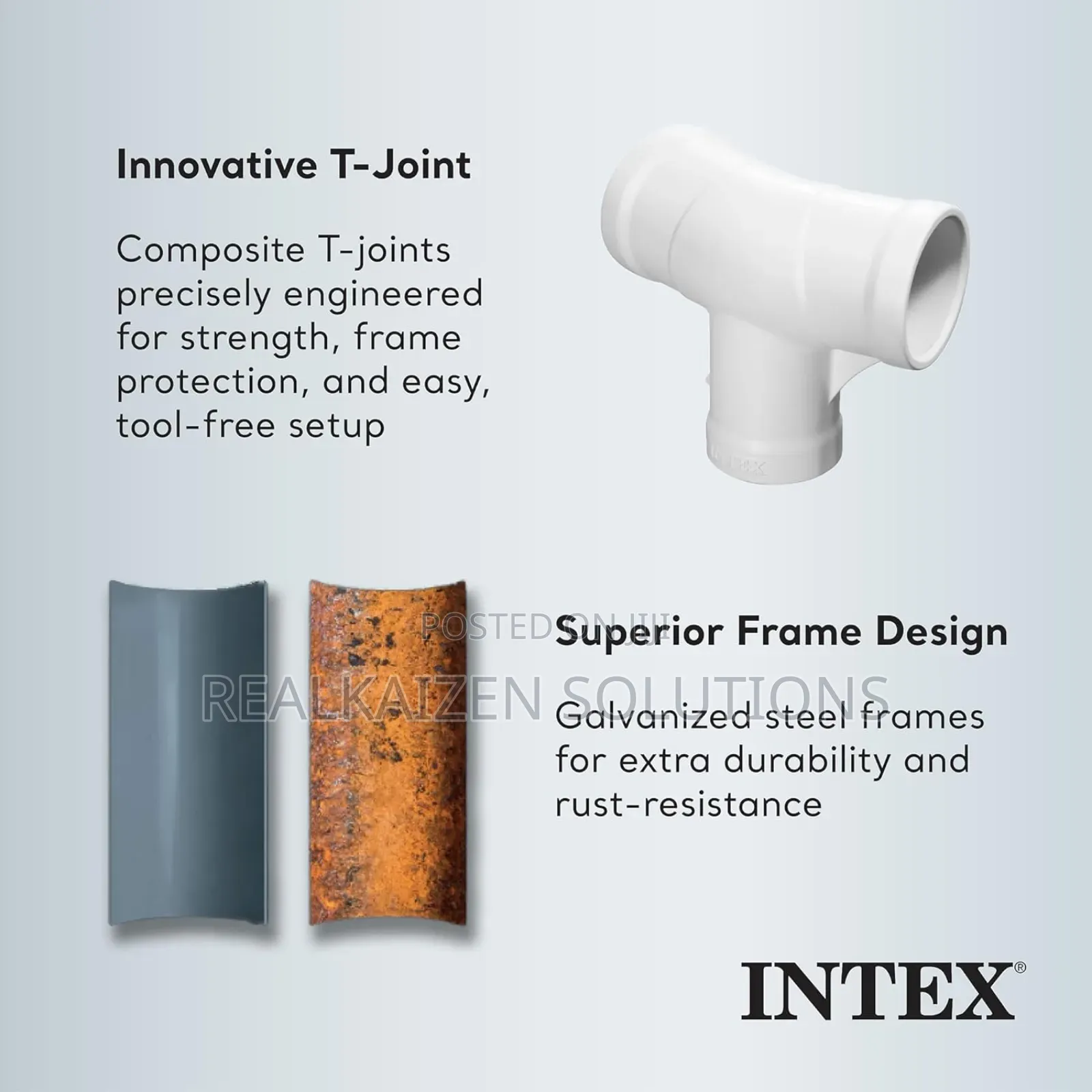 INTEX Prism Frame Premium Rectangular Swimming Pool Set 4.9m