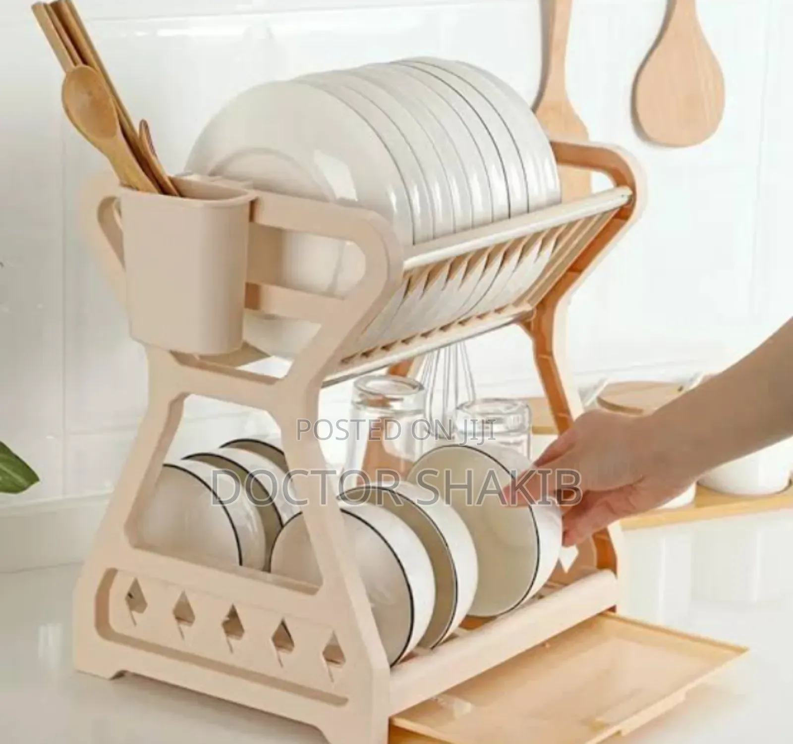 1pc ABS Kitchen Storage Modern Dish Rack
