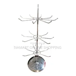 Stainless Steel Metallic Jewelry Rotating Stand