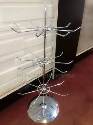 Stainless Steel Metallic Jewelry Rotating Stand