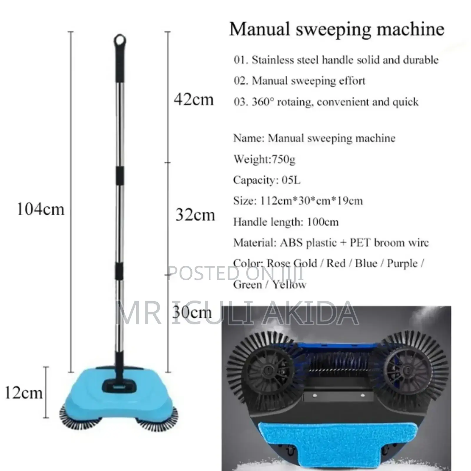 3600 Spin Vacuum Suction Magic Sweeper Broom