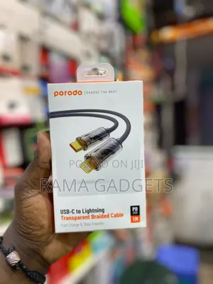 Porodo Braided 27W PD C to Lightning Cable