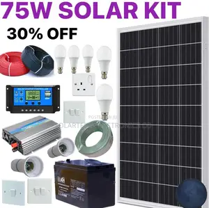 75W Solar Complete System/ Installation Materials.