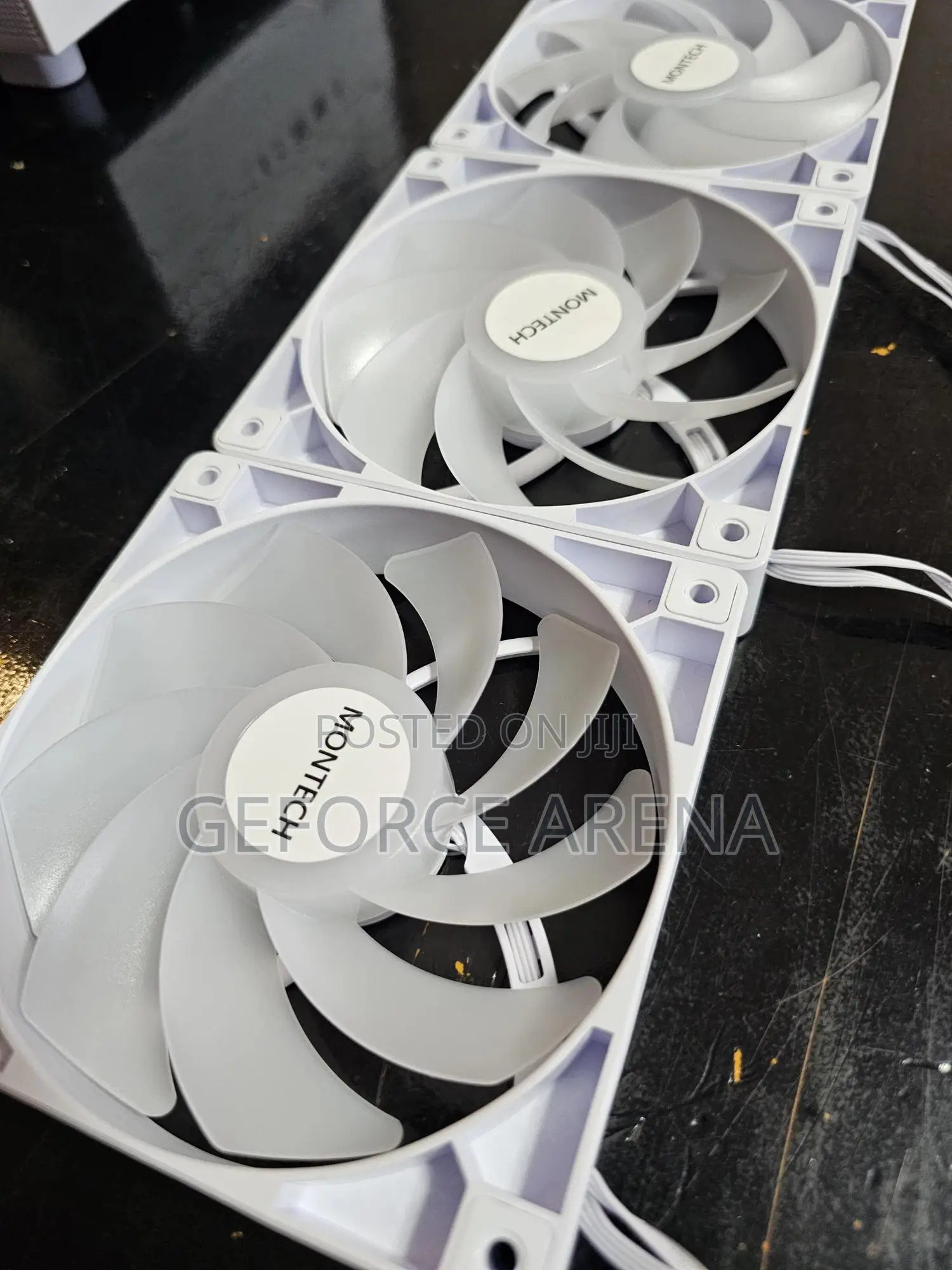 3 White ARGB Computer PC Case Fans - With RGB+Fan Control