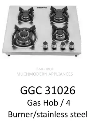 Geepas Gas Hob GGC 31026 / 4 
Burner/Stainless Steel